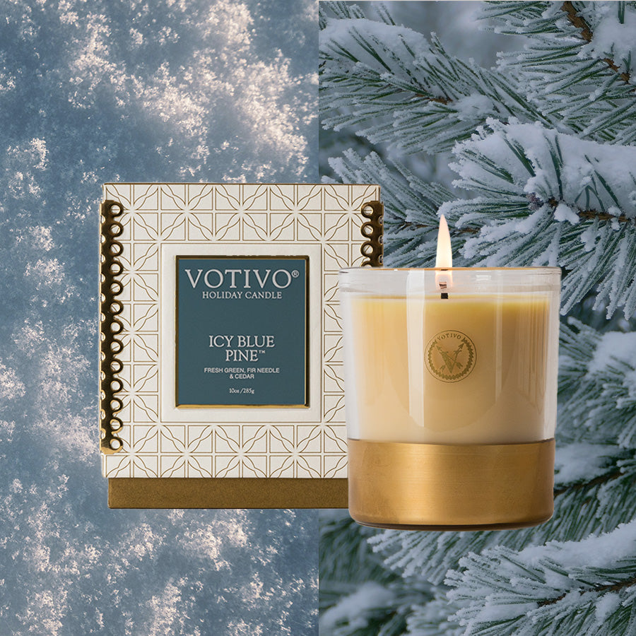 Icy Blue Pine 10 oz. Holiday Candle