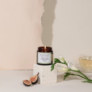 2.8 oz Aromatic Jar Candle - White Tea & Bergamot