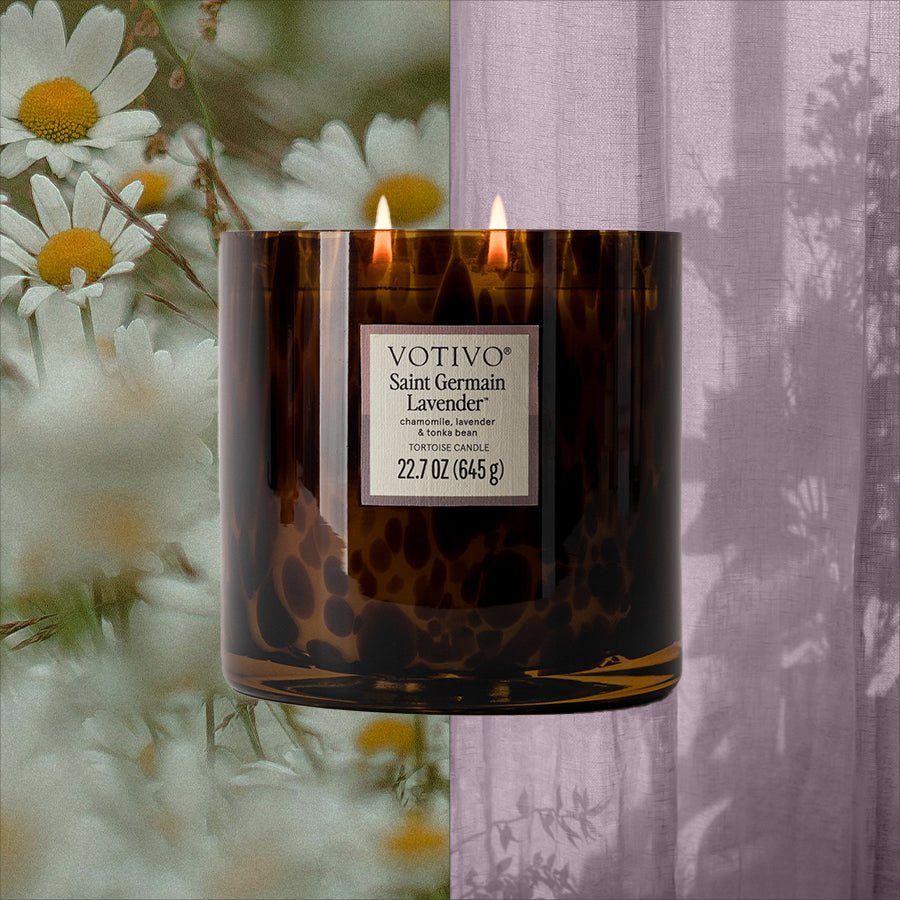 Saint Germain Lavender Tortoise Candle