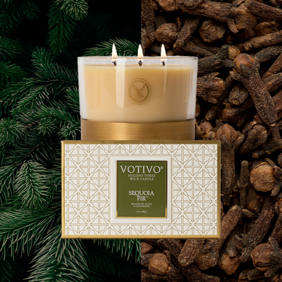 Sequoia Fir Holiday 3 Wick Candle