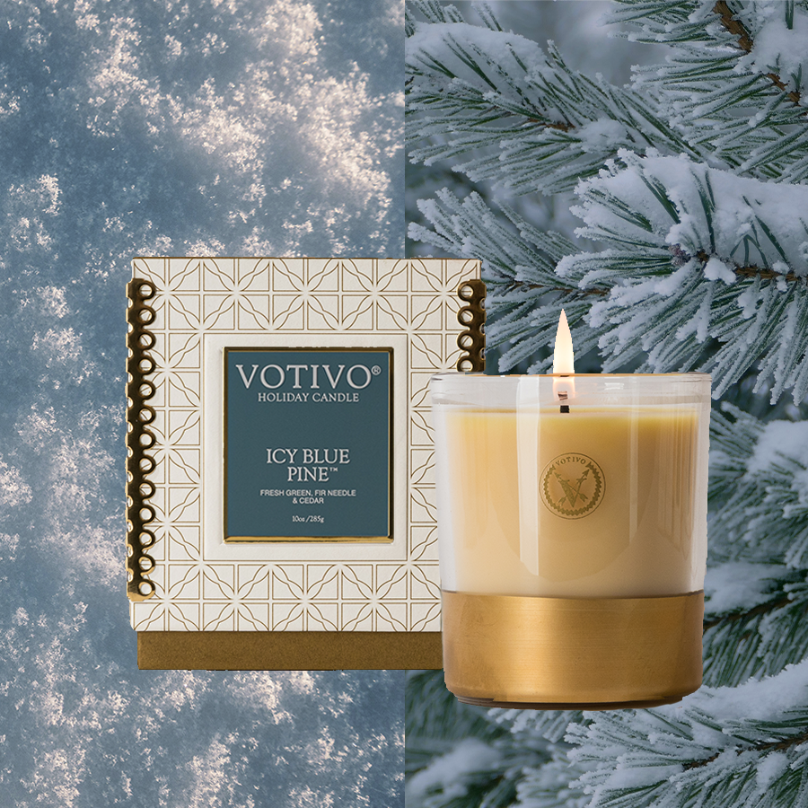 Icy Blue Pine 10 oz. Holiday Candle