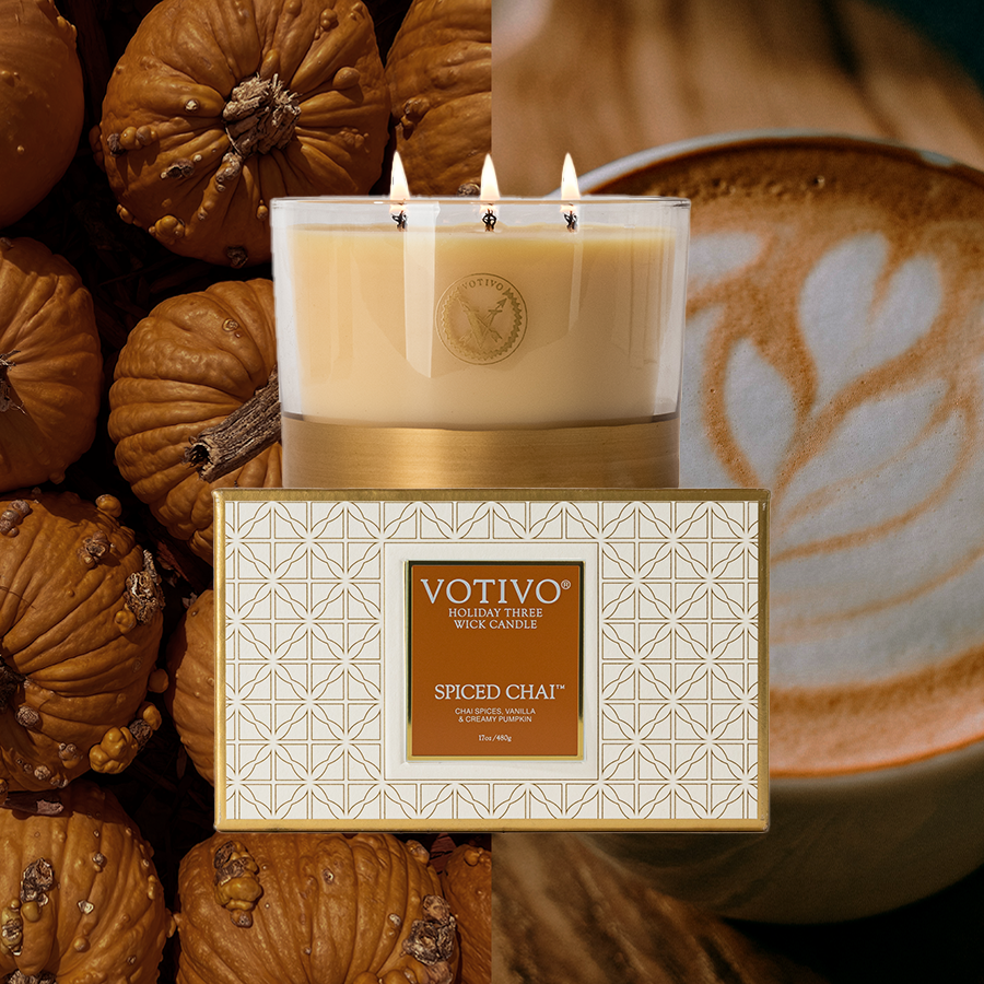 Spiced Chai Holiday 3 Wick Candle