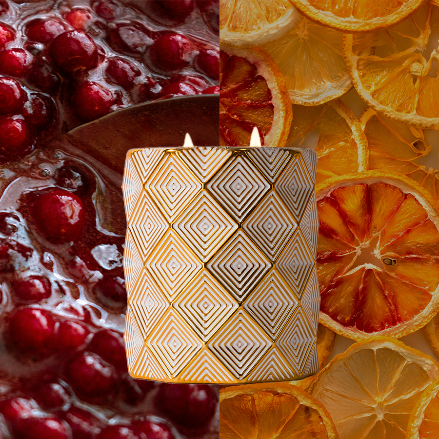 Red Currant Holiday Decorative Candle