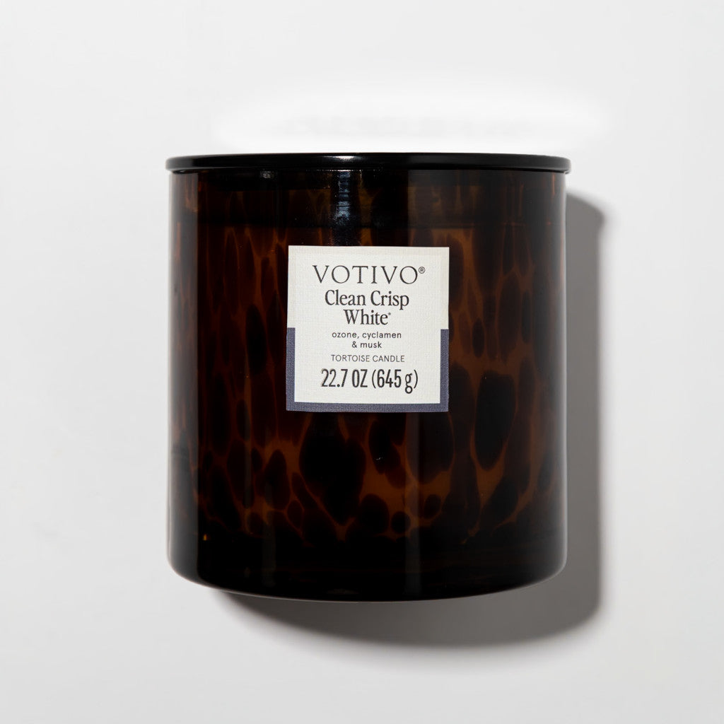 Clean Crisp White Tortoise Candle