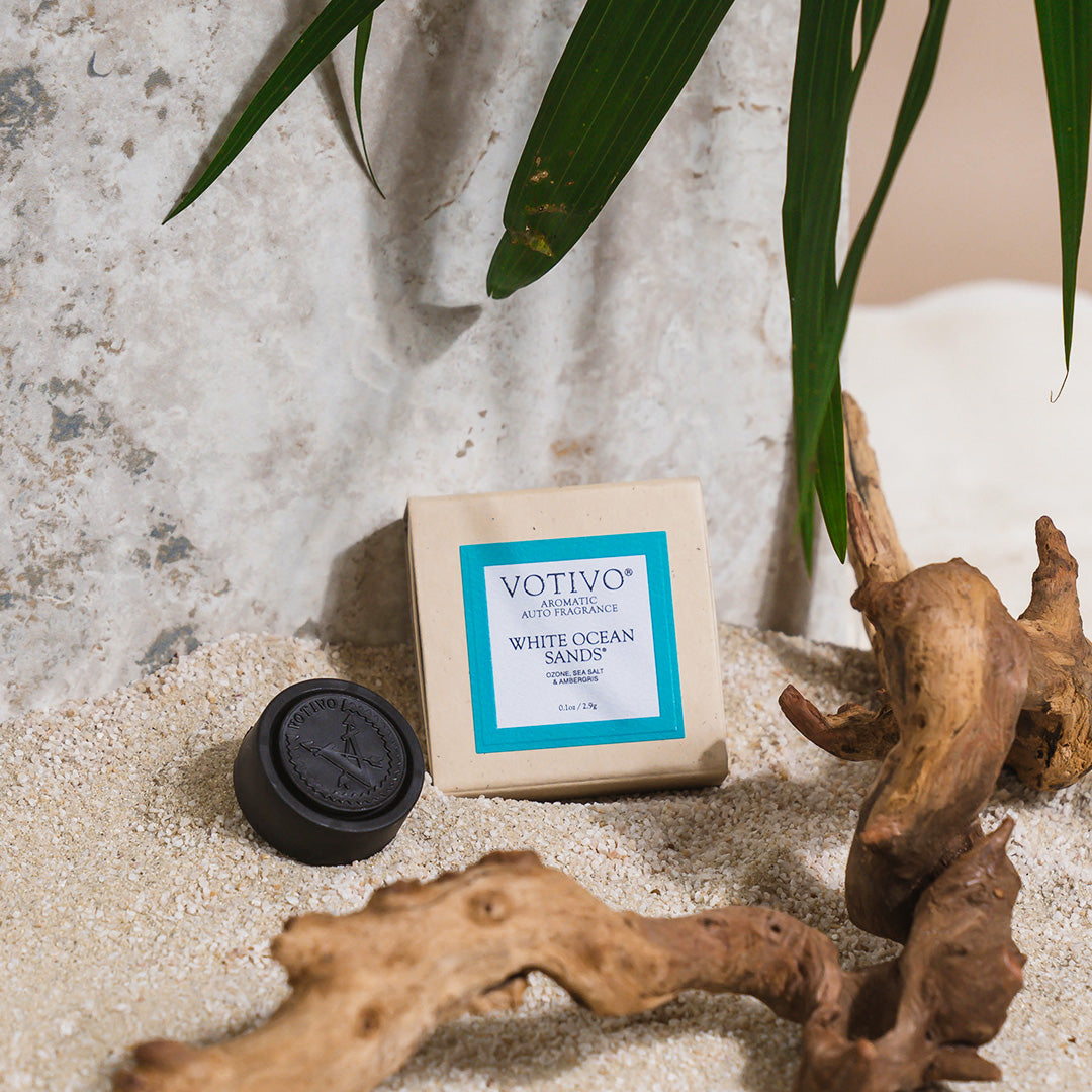 Starter Bundle - Aromatic Candle, Aromatic Reed Diffuser & Auto Fragrance - White Ocean Sands