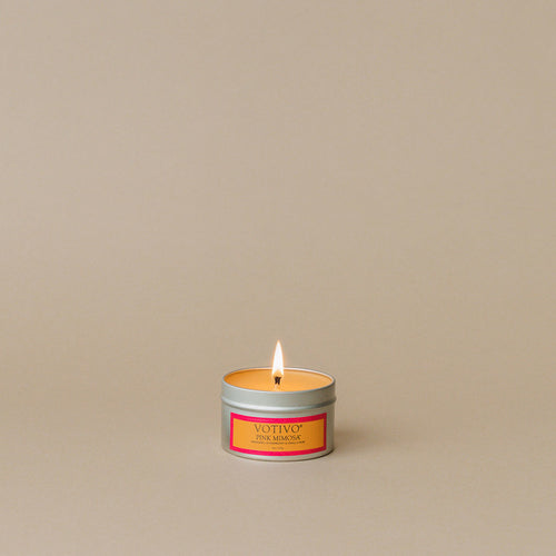 Aromatic Travel Tin Candle-Pink Mimosa