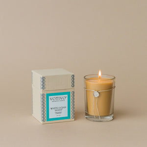 6.8oz Aromatic Candle-White Ocean Sands